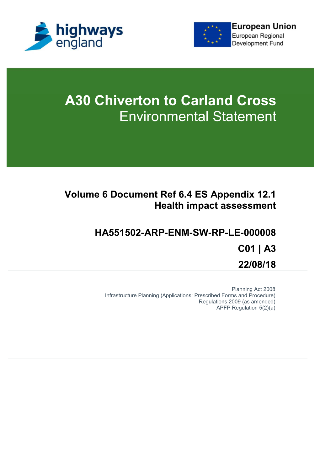 A30 Chiverton to Carland Cross Environmental Statement