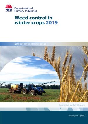 Weed Control in Winter Crops 2019