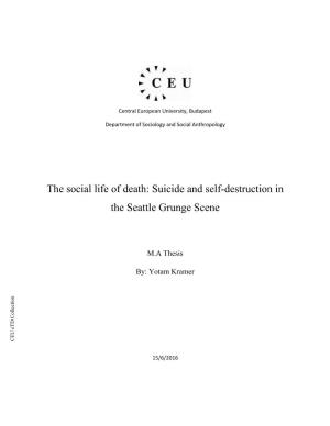 Suicide and Self-Destruction in the Seattle Grunge Scene