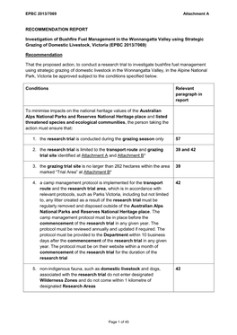 RECOMMENDATION REPORT Investigation of Bushfire Fuel