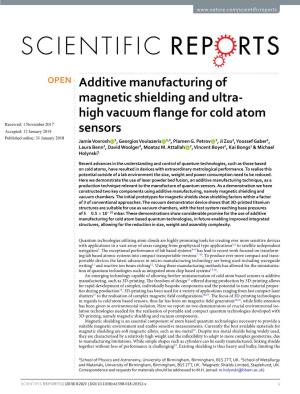 Additive Manufacturing of Magnetic Shielding and Ultra
