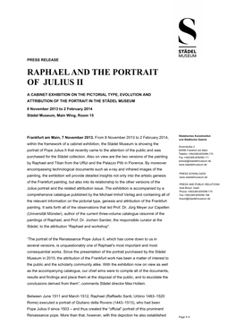Raphael and the Portrait of Julius Ii