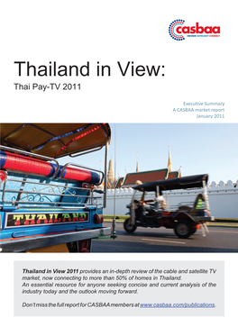 Thailand's Pay TV Sector