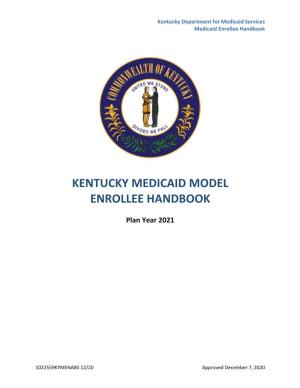 Kentucky Medicaid Model Enrollee Handbook