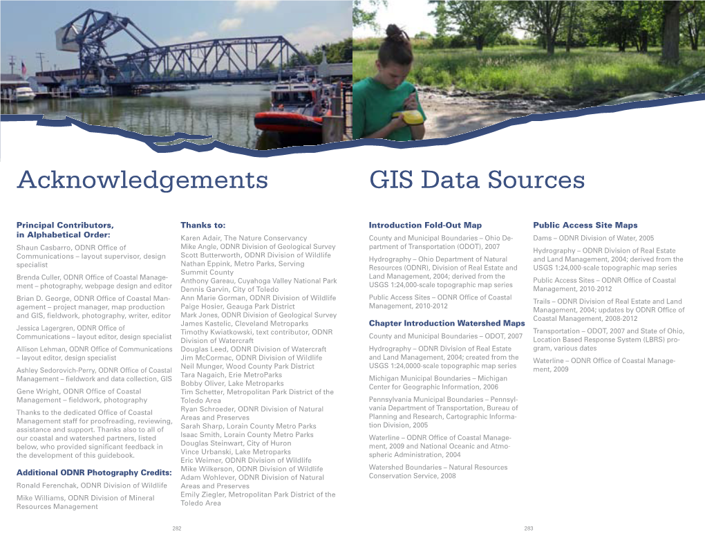 Acknowledgements GIS Data Sources