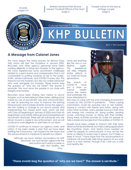 KHP BULLETIN 2021 • First Quarter