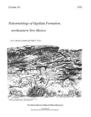 Paleontology of Ogallala Formation, Northeastern New Mexico