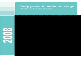 Early Years Foundation Stage Profile Handbook 01 Introduction
