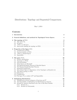 Distributions: Topology and Sequential Compactness