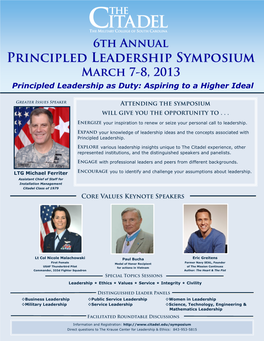 Principled Leadership As Duty: Aspiring to a Higher Ideal
