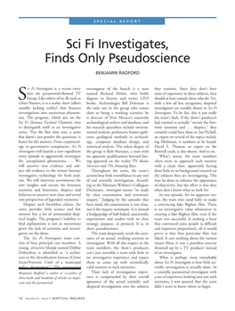 Sci Fi Investigates, Finds Only Pseudoscience