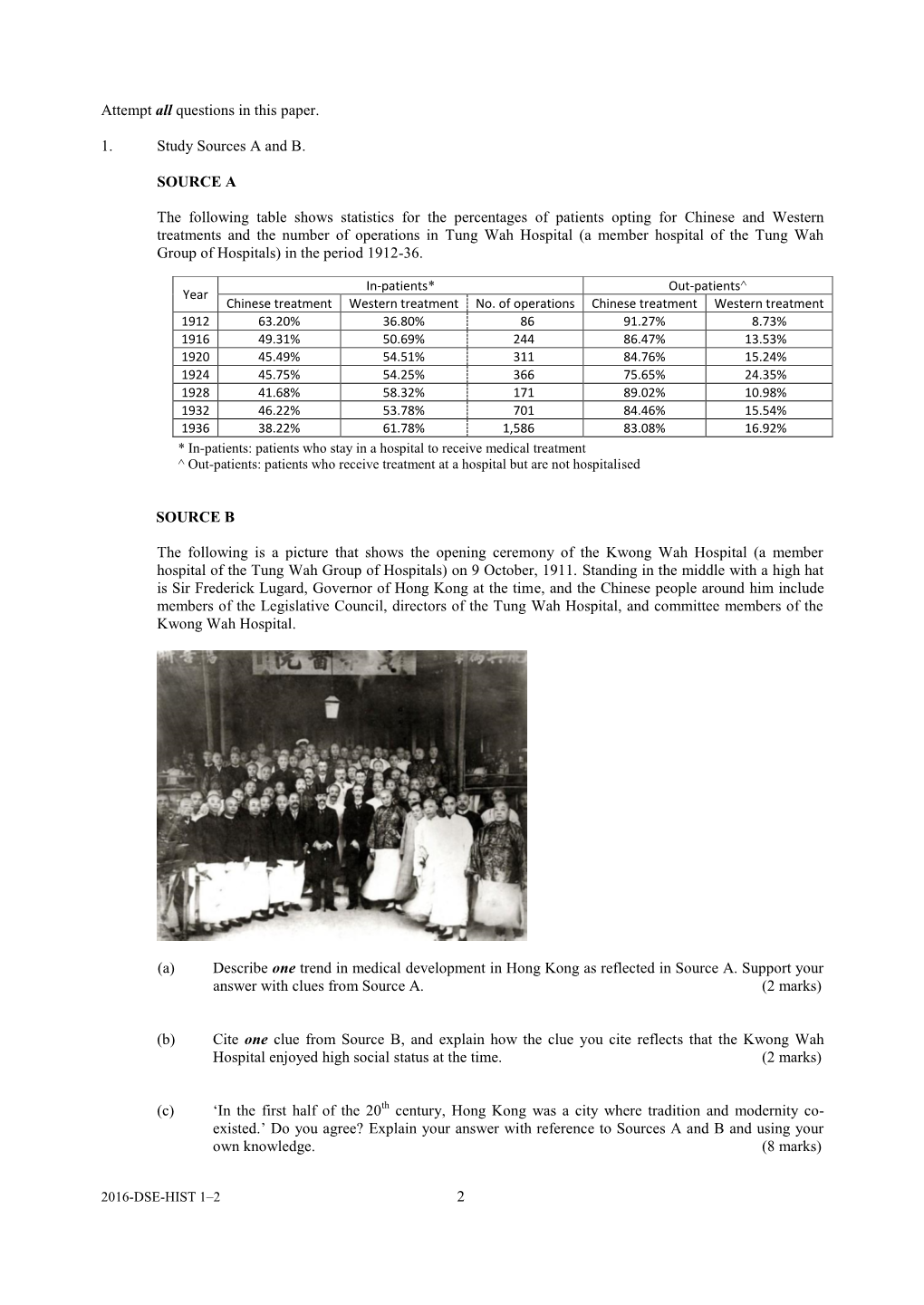 2016 HKDSE History Sample 1 Original Version