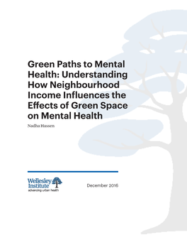 Green Space and Mental Health Systematic Review