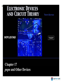Chapter 17 P Pnpn and Other Devices