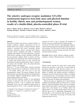 The Selective Androgen Receptor Modulator Gtx-024