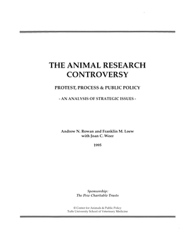 The Animal Research Controversy