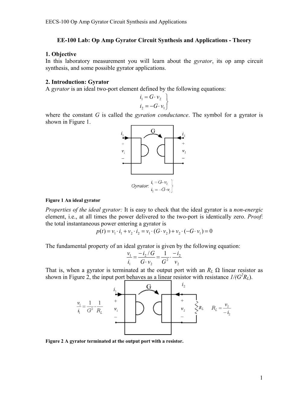 Op Amp Gyrator Circuit Synthesis and Applications