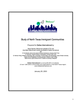 Study of North Texas Immigrant Communities