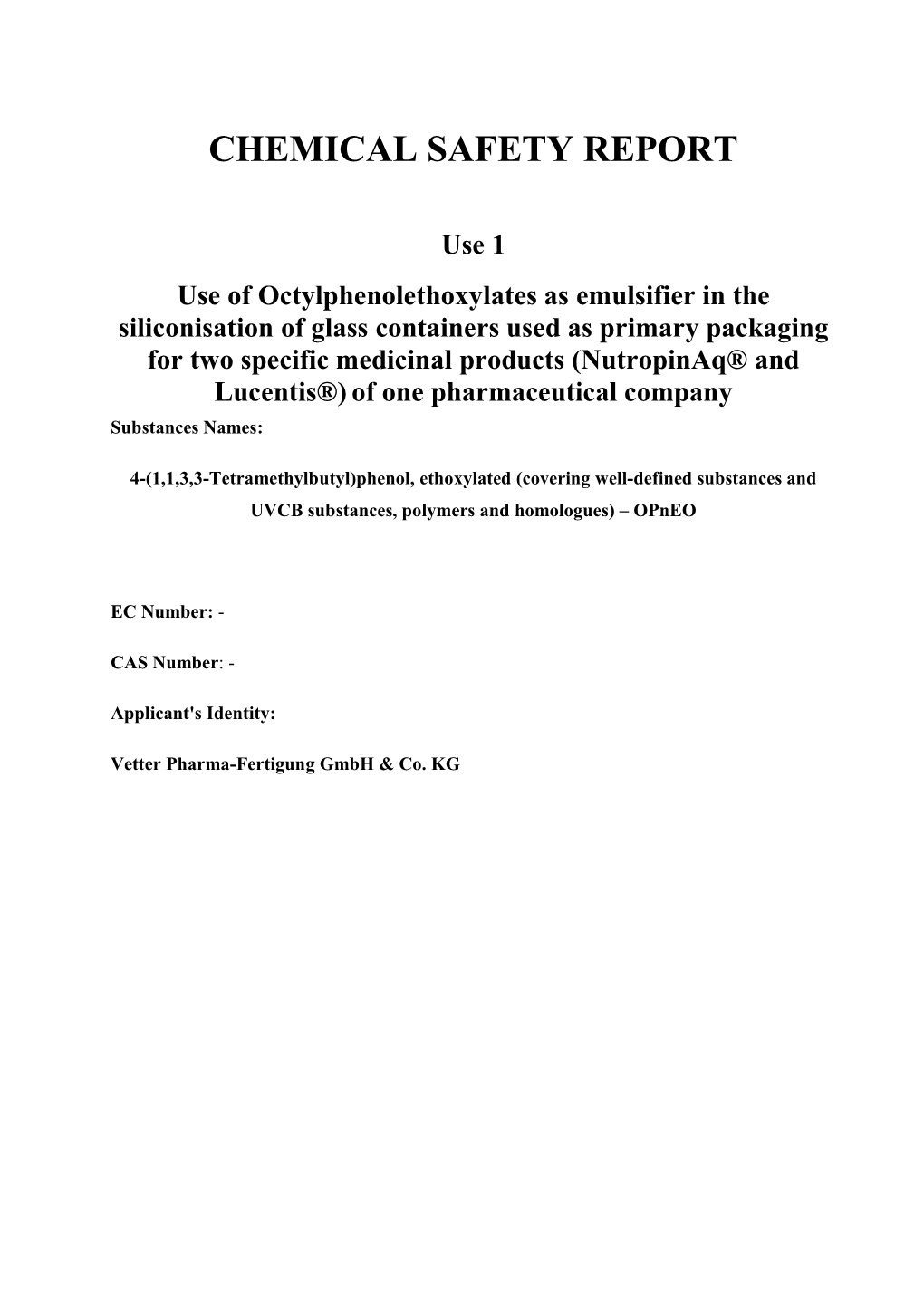 Use of Octylphenolethoxylates As Emulsifier in The