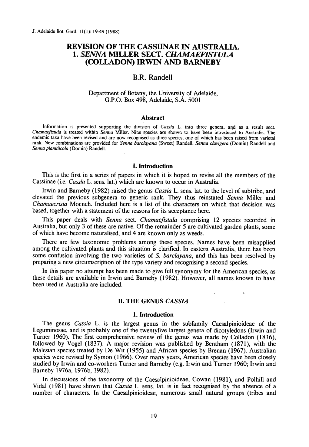 Revision of the Cassiinae in Australia. 1