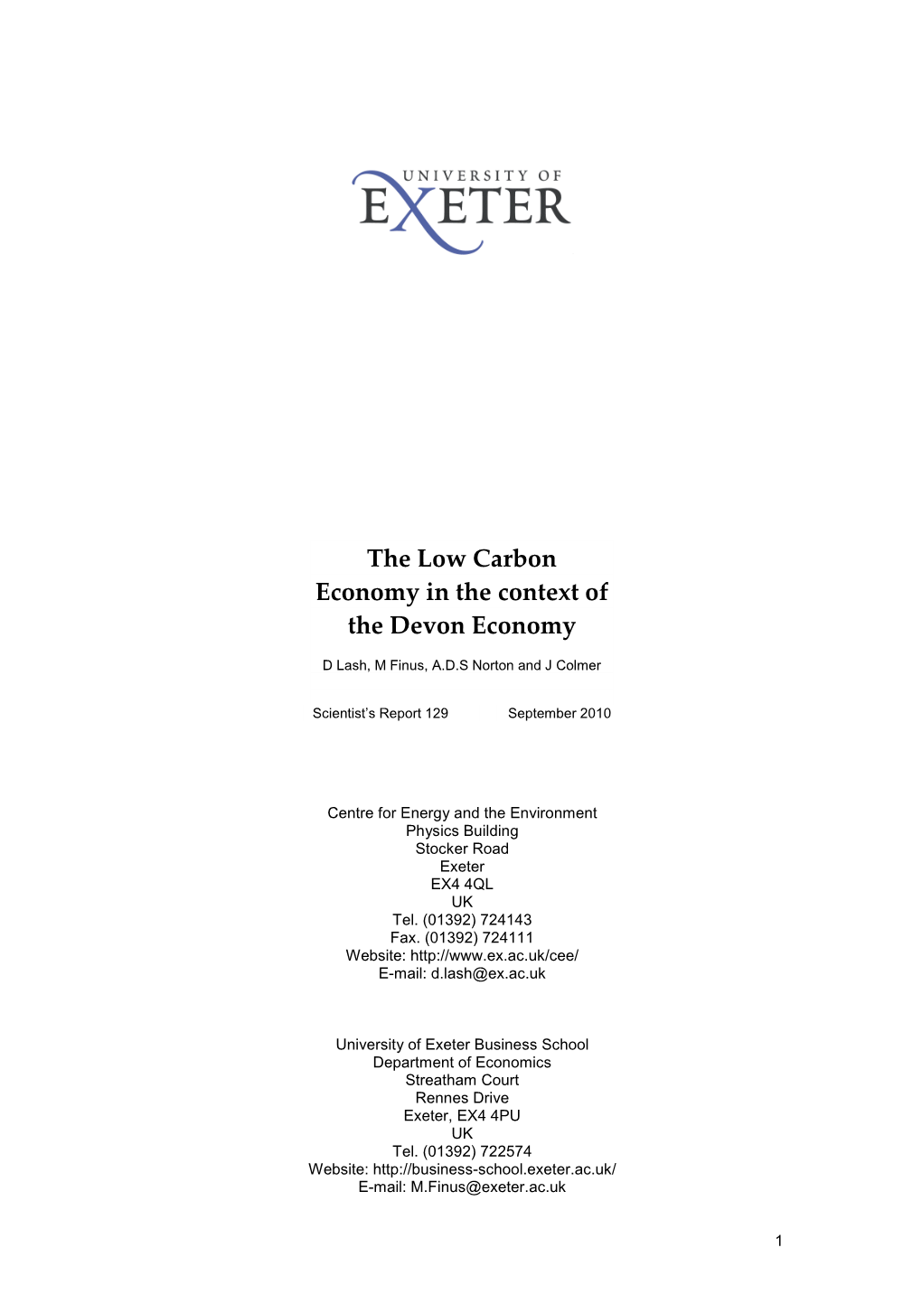 Low Carbon Economy Final Report V9