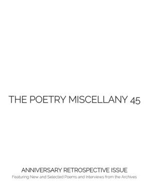 The Poetry Miscellany 45
