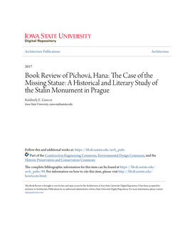 The Case of the Missing Statue: a Historical and Literary Study of the Stalin Monument in Prague