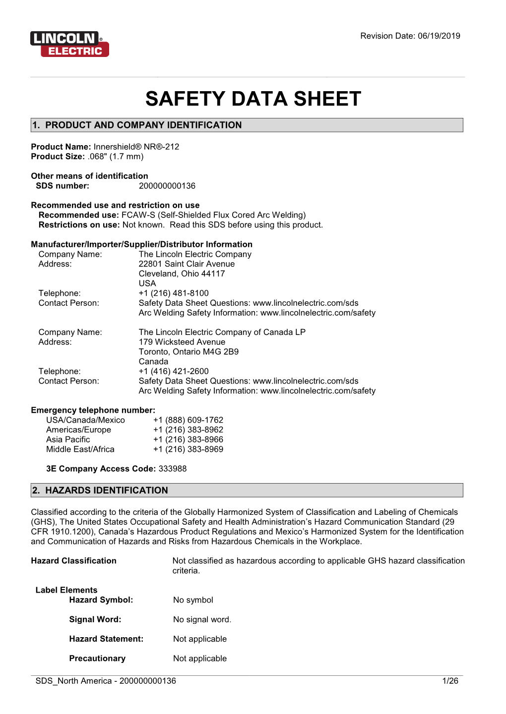 Safety Data Sheet