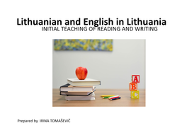 NEW Lithuanian and English in Lithuania FELA Tallinn2020