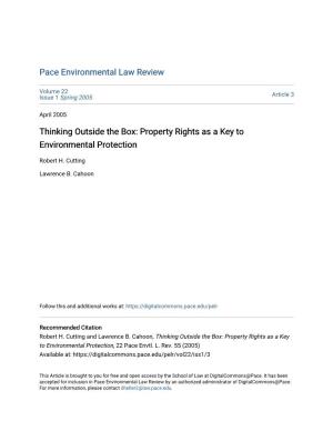 Property Rights As a Key to Environmental Protection