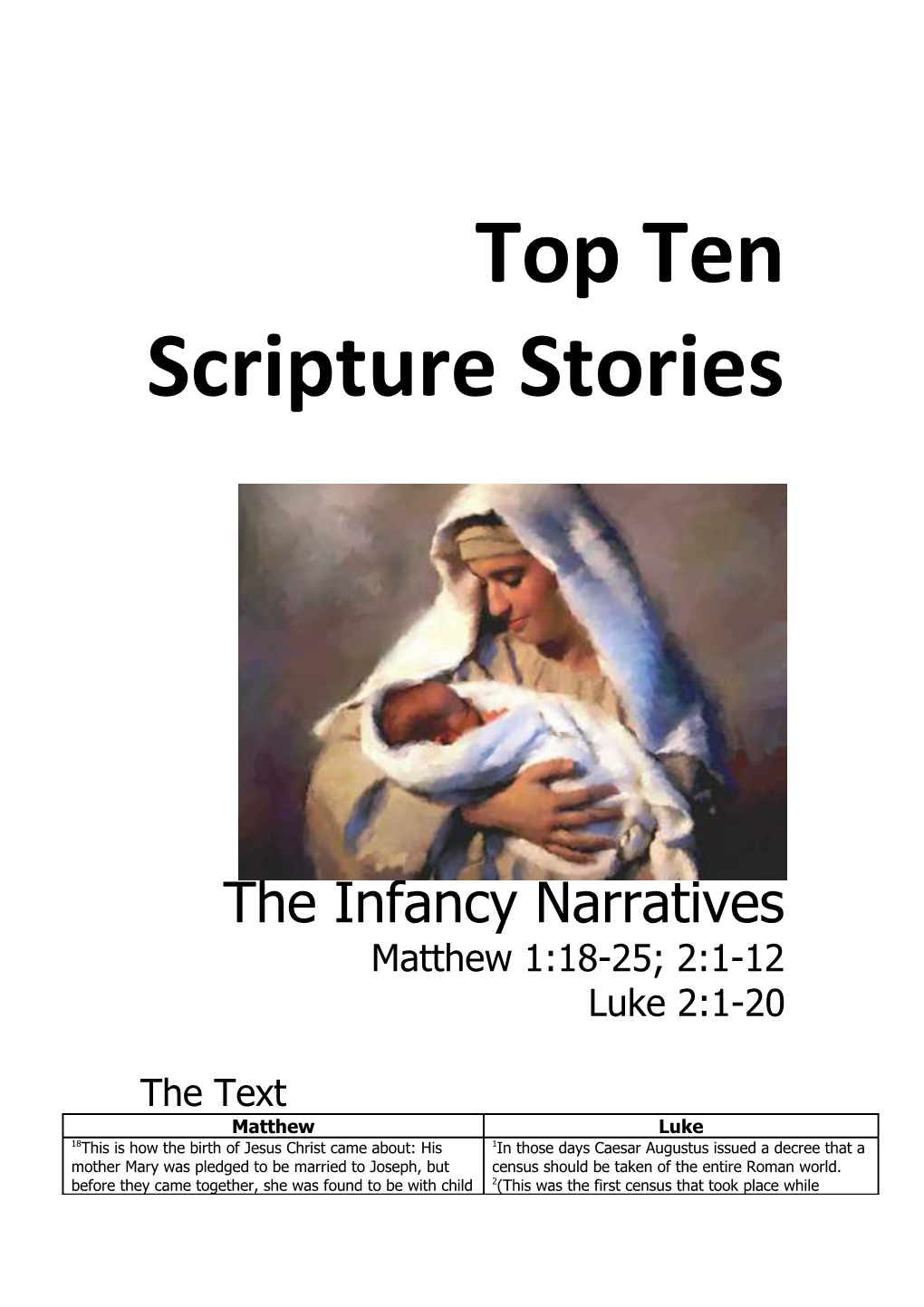 Top Ten Scripture Stories