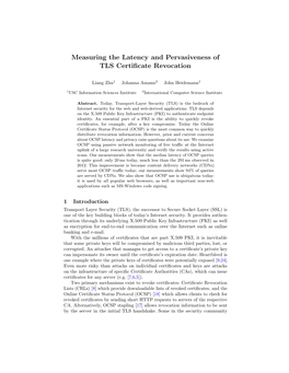 Measuring the Latency and Pervasiveness of TLS Certificate