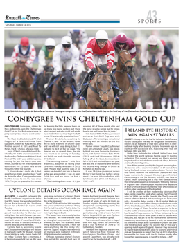 Coneygree Wins Cheltenham Gold Cup