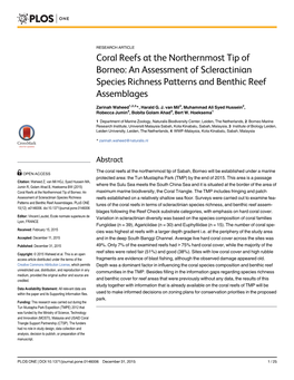 Coral Reefs at the Northernmost Tip of Borneo: an Assessment of Scleractinian Species Richness Patterns and Benthic Reef Assemblages