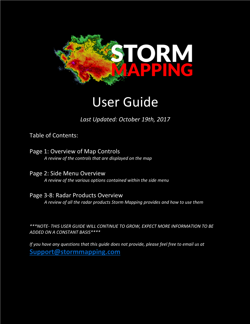 User Guide Last Updated: October 19Th, 2017