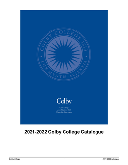 2021-2022 Colby College Catalogue