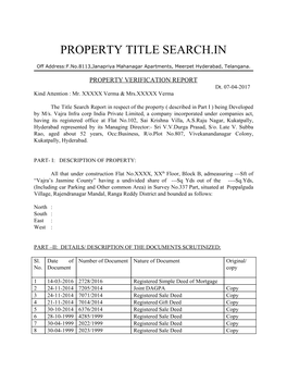 Property Title Search.In
