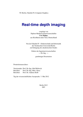 Real-Time Depth Imaging