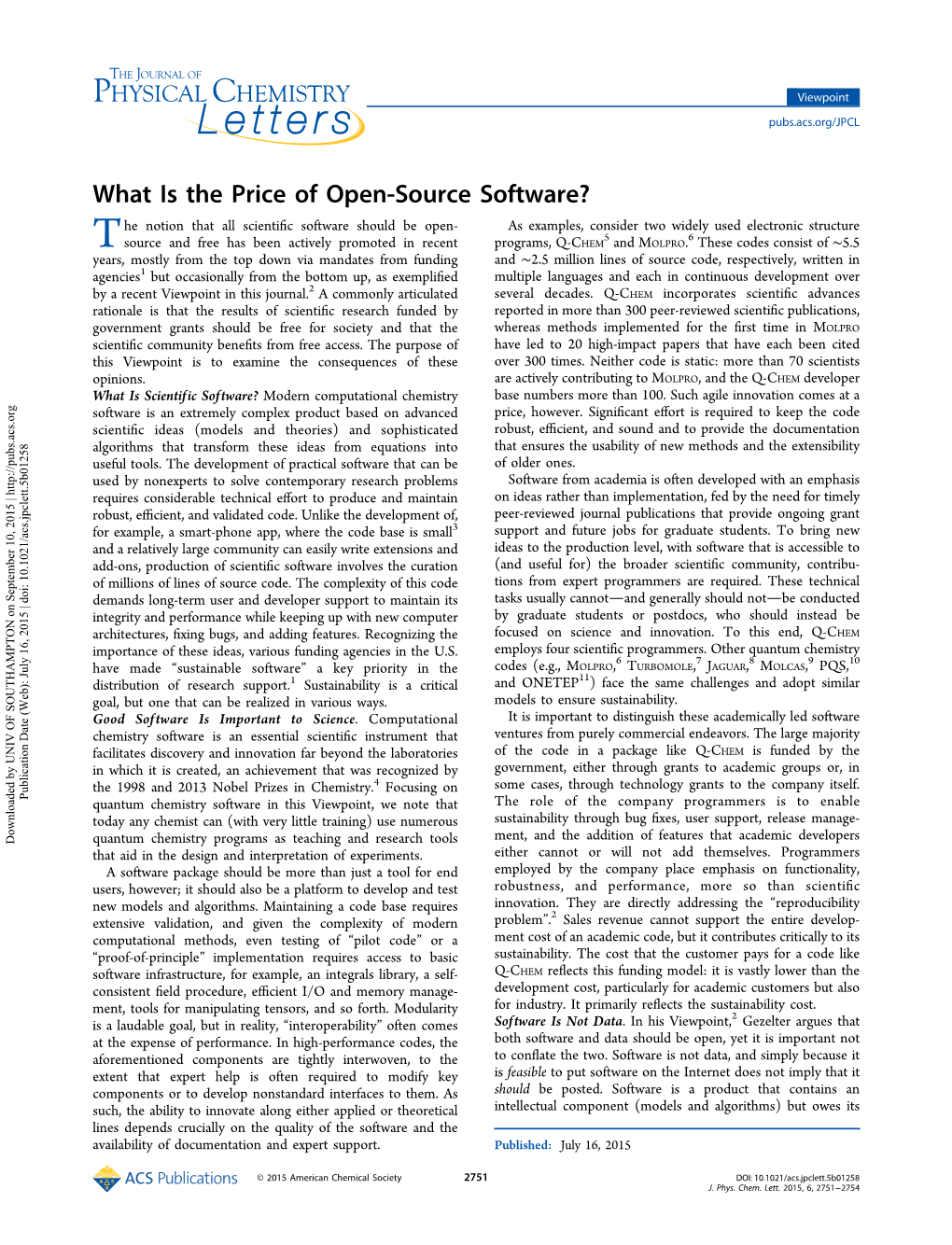 What Is the Price of Open-Source Software?