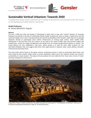 Sustainable Vertical Urbanism: Towards 2050