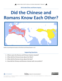 Did the Chinese and Romans Know Each Other?