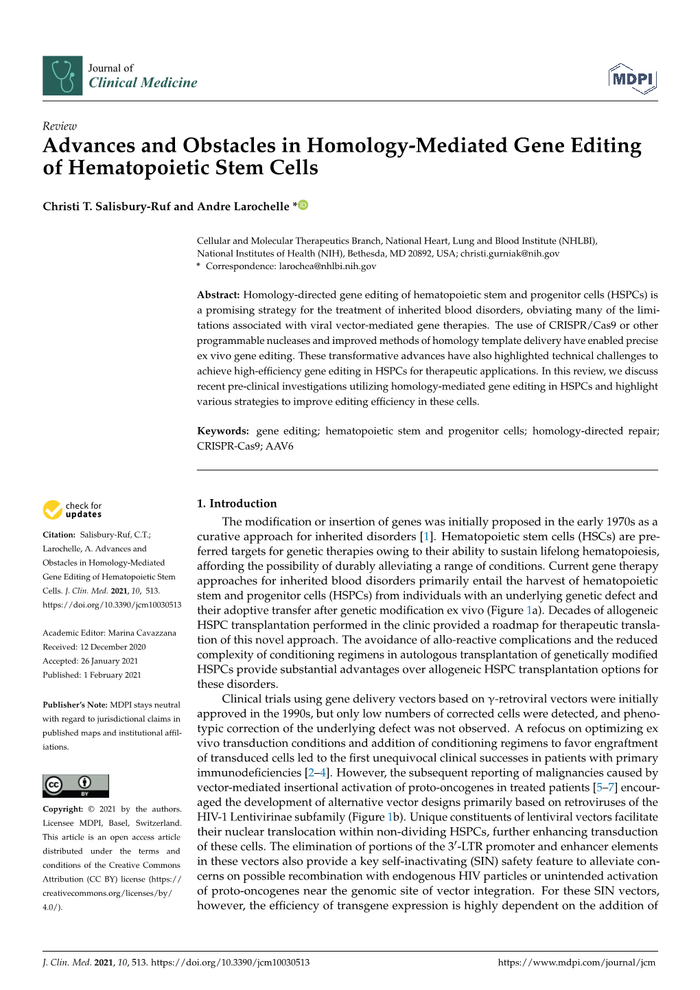 Advances and Obstacles in Homology-Mediated Gene Editing of Hematopoietic Stem Cells