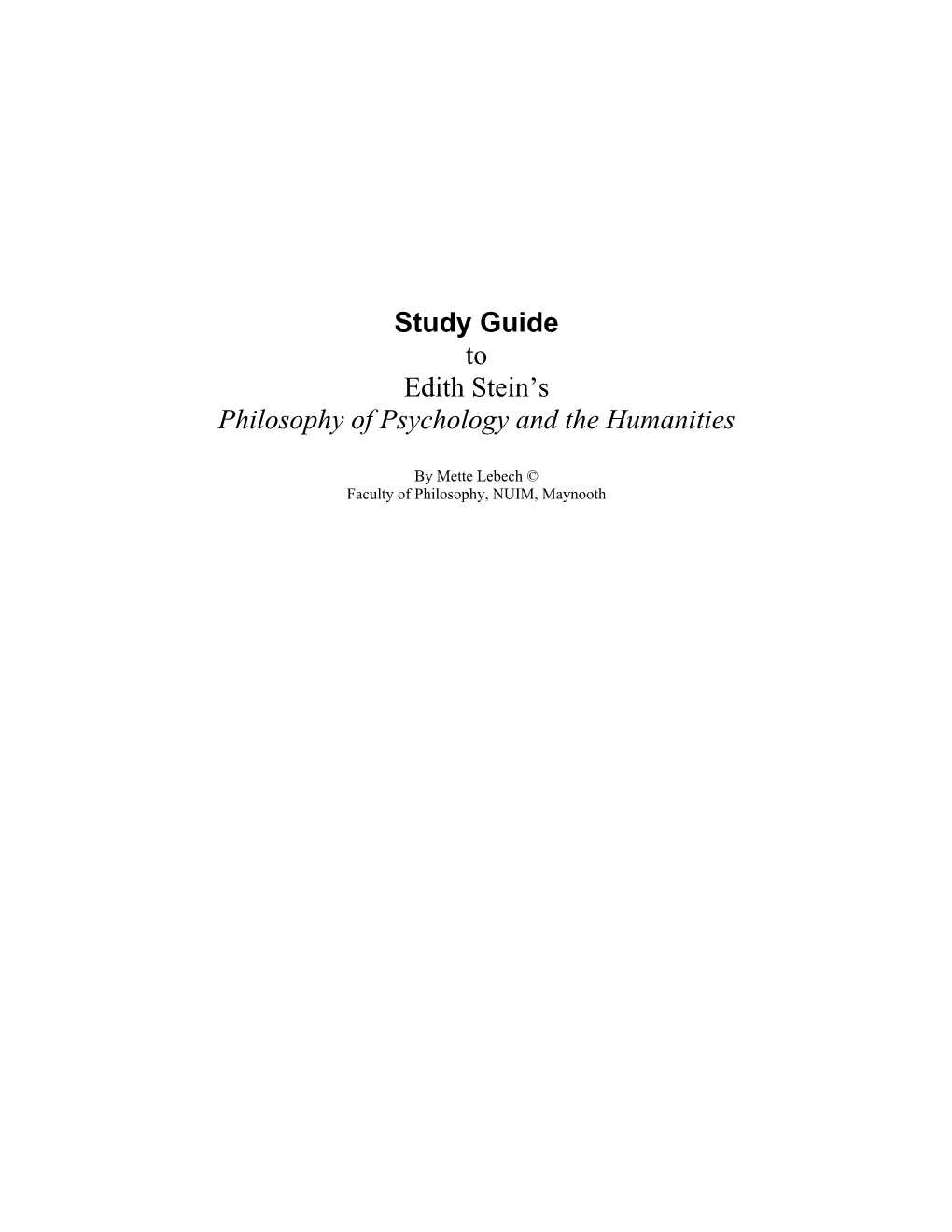 Philosophy of Psychology and the Humanities