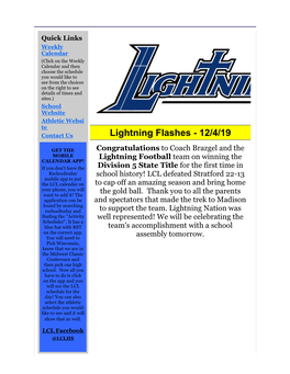 Lightning Flashes - 12/4/19 Contact Us
