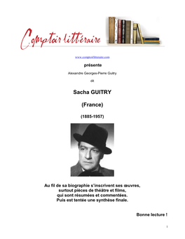 GUITRY Sacha