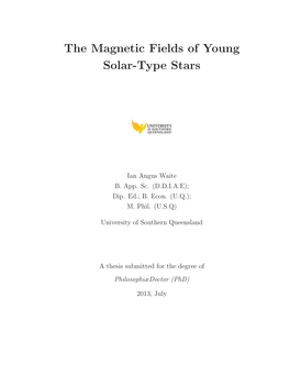 The Magnetic Fields of Young Solar-Type Stars
