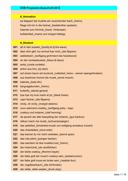 Programm-Ausschnitt 2018