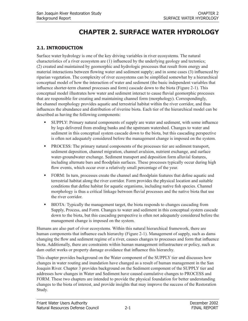 Chapter 2. Surface Water Hydrology