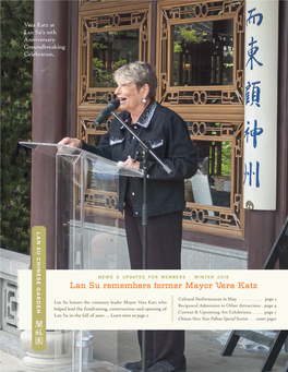 Lan Su Remembers Former Mayor Vera Katz