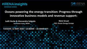 Oceans Powering the Energy Transition: Progress Through Innovative Business Models and Revenue Supports